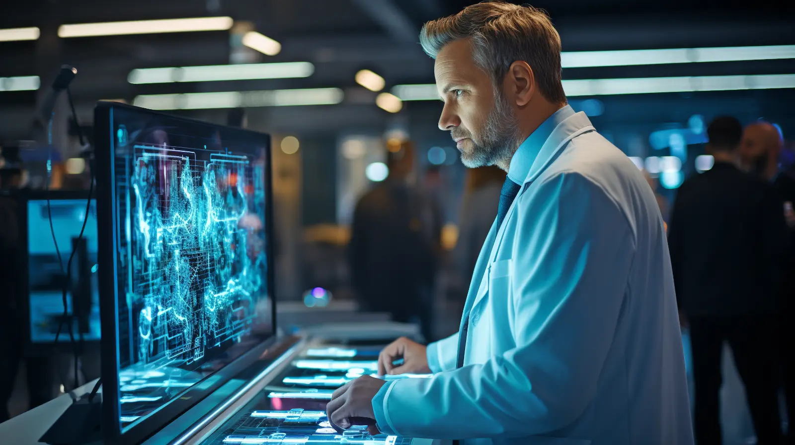 A man doctoring a brain CT scan. Surgery Plans on a Budget